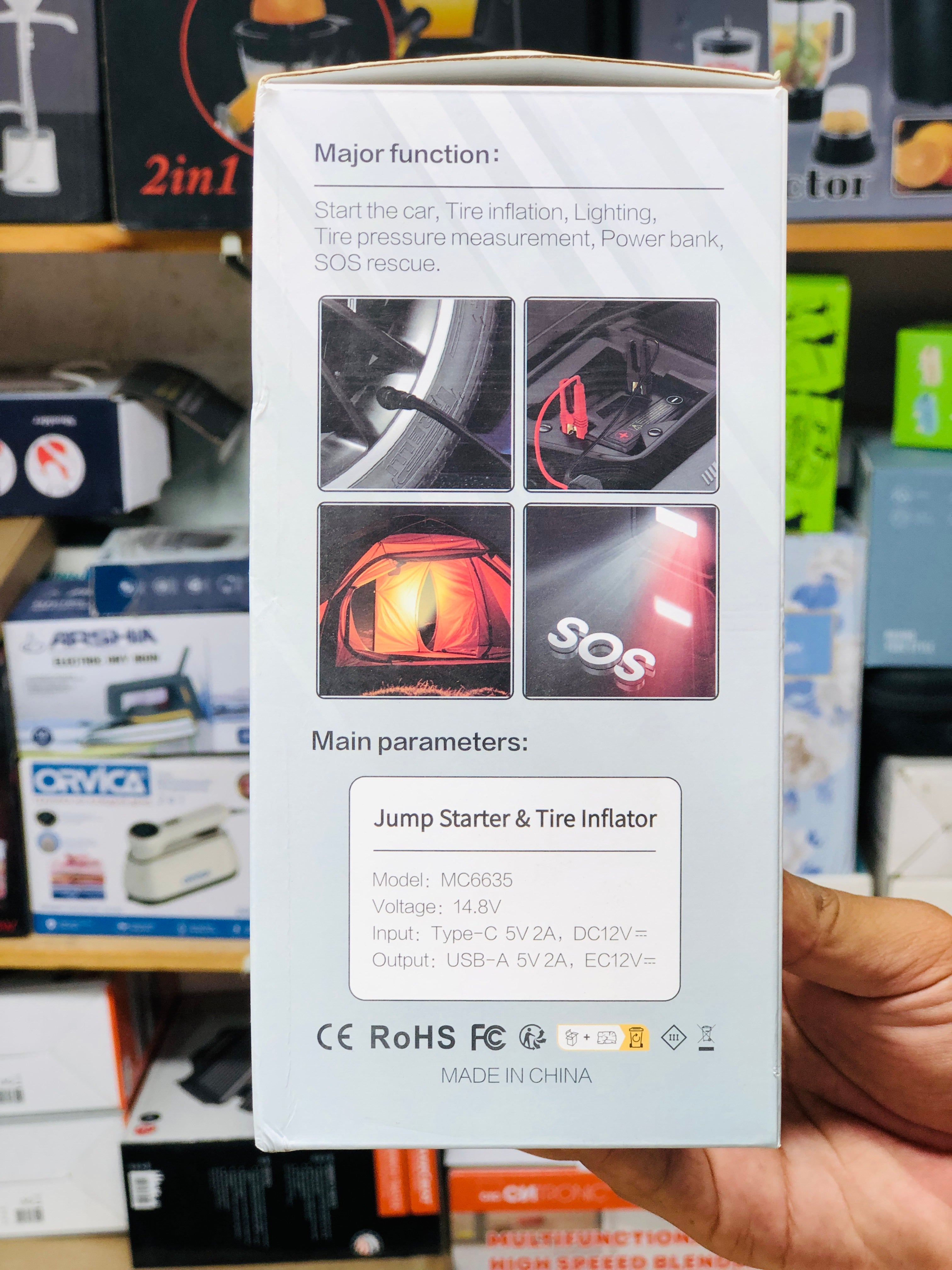 Imported Jump Starter & Tire Inflator MC6635