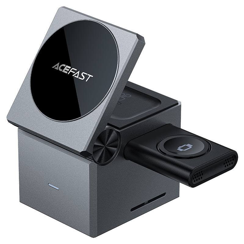 Rubik's Cube 3-in-1 Wireless Charging Holder - MFI Approved